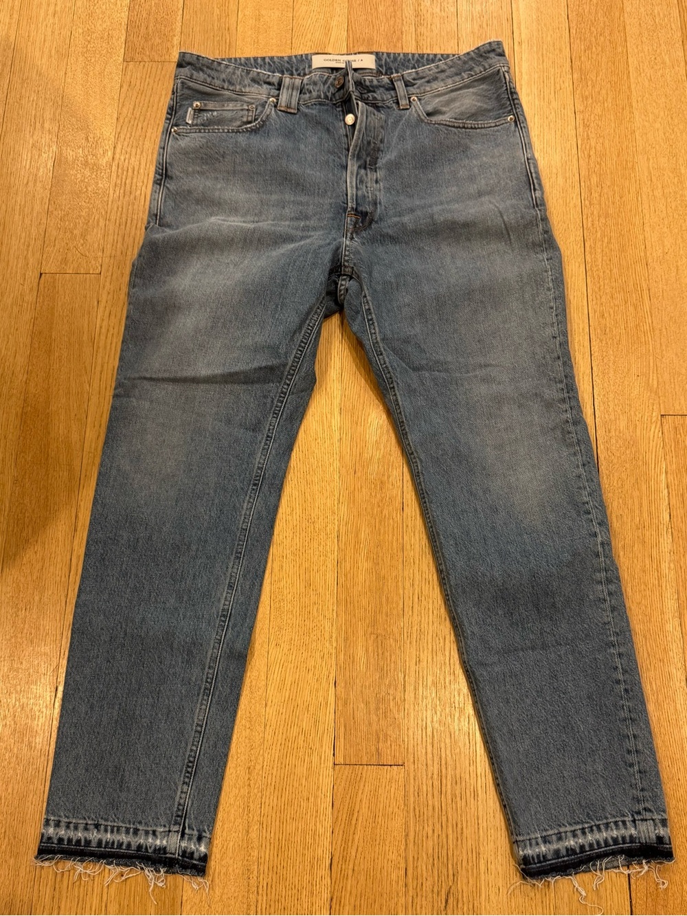 Golden Goose light blue denim jeans with button fly